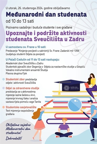 U utorak, 26. studenog obilježavanje Međunarodnog dana studenata